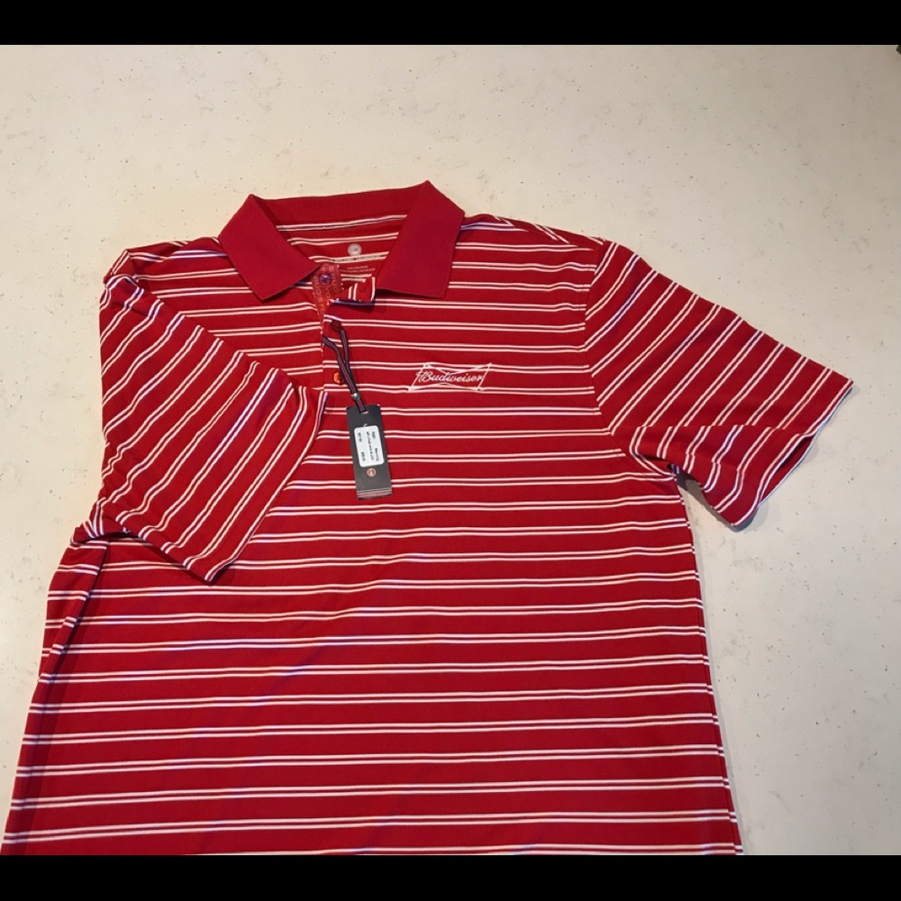 NWT L Budweiser Men’s Polo